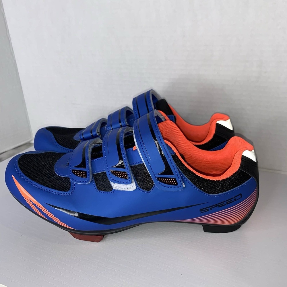 SPEED Cycling Shoes Men Size US-8, 41 Blue Orange - Picture 2 of 8